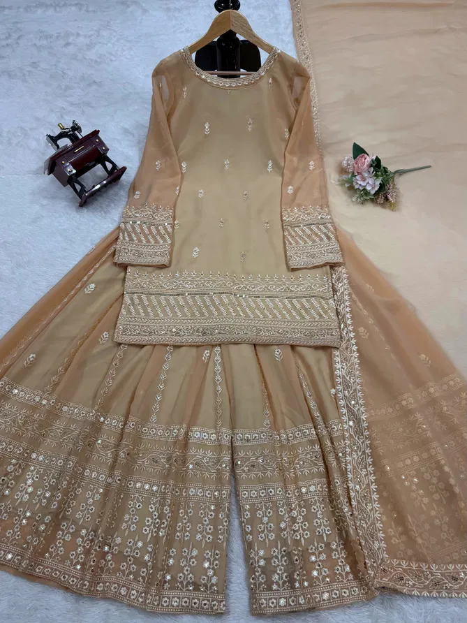 5814 HR Gorgette Pakistani Ready Made Salwar Suits Wholesale Price In Surat